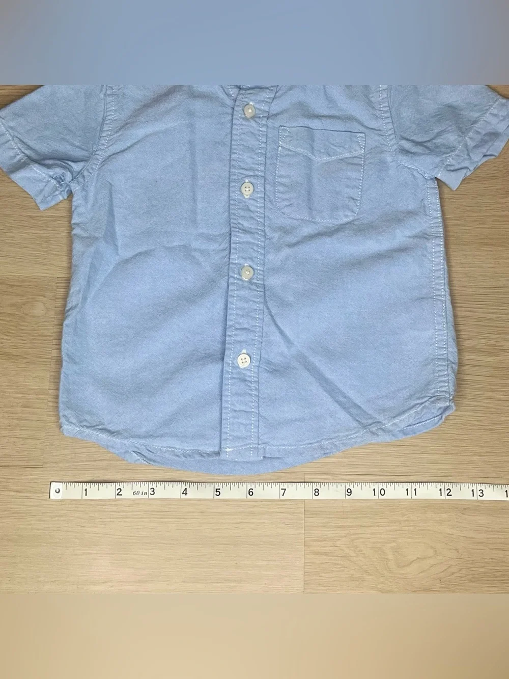 The Children's Place Baby Blue Short-Sleeve Button-Down Shirt